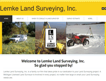 Tablet Screenshot of lemkelandsurveying.com